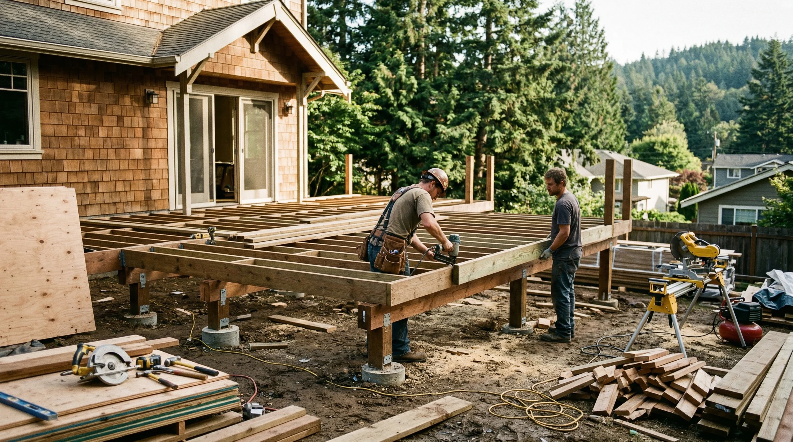 Cost to Frame a Deck: $15-$35/SF (2026 Breakdown)