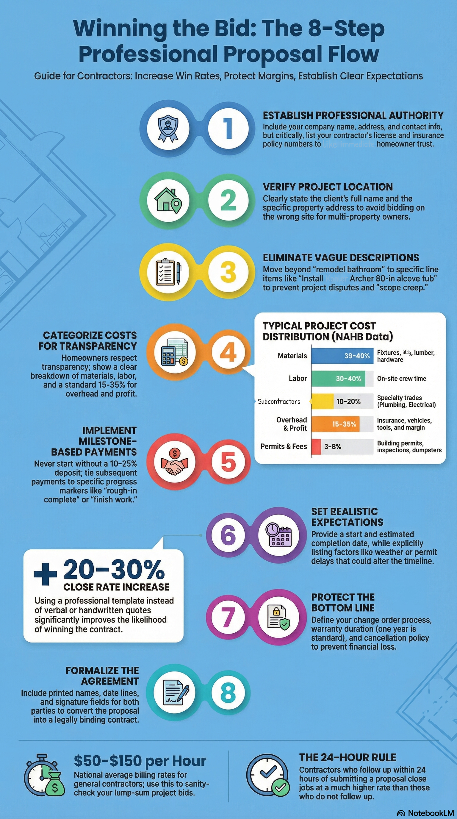 bid proposal template infographic