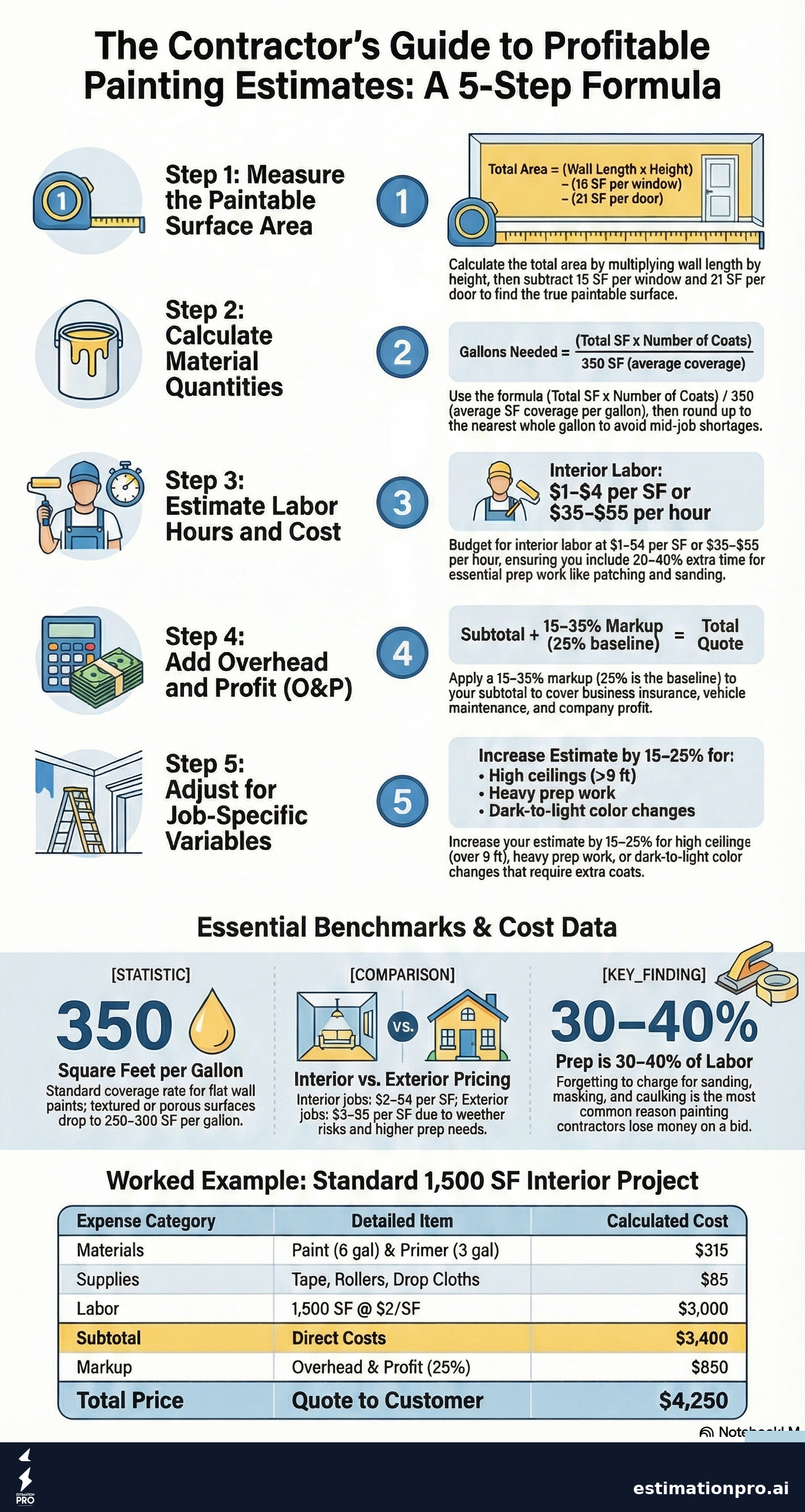 calculating painting cost infographic