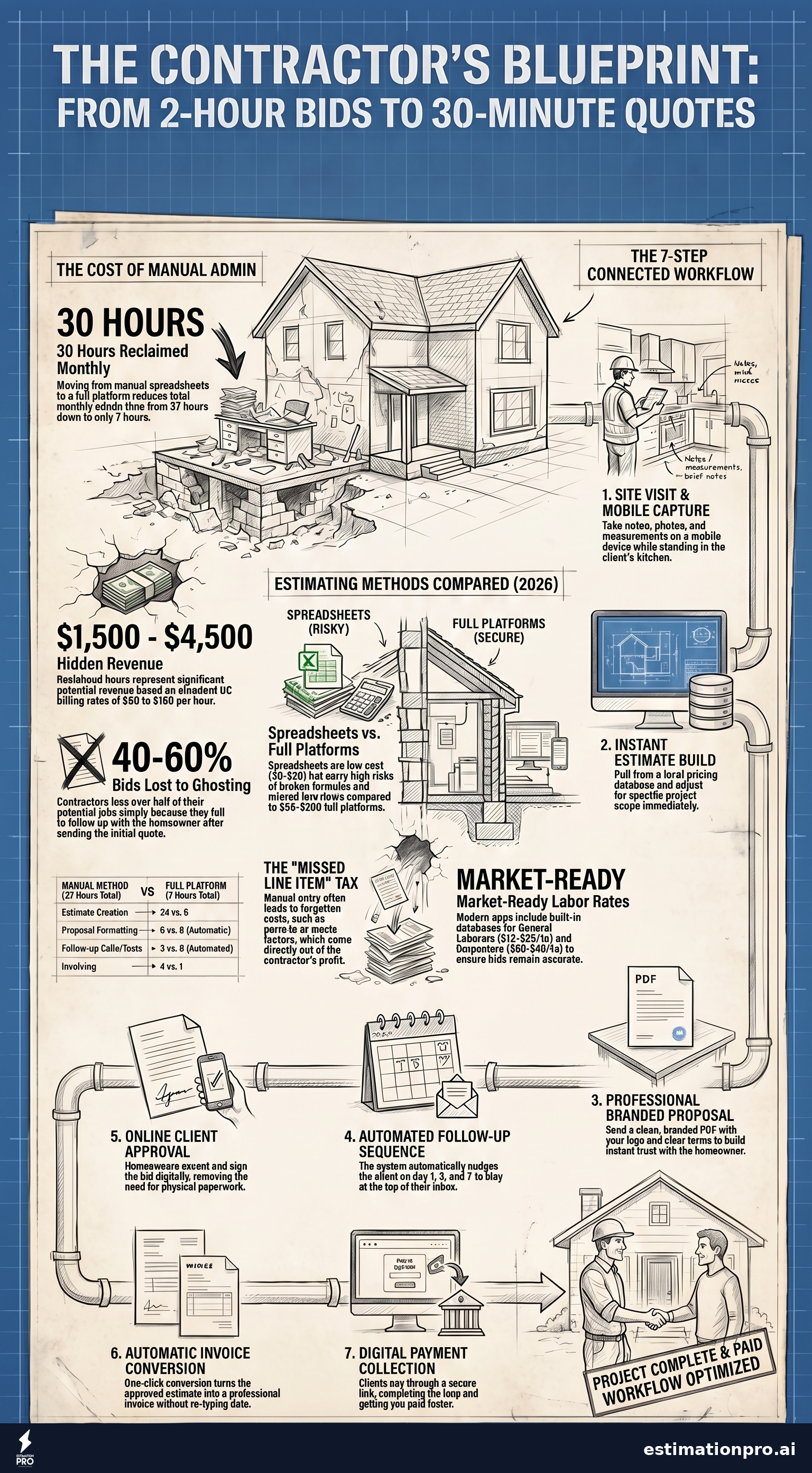 estimating app comparison infographic