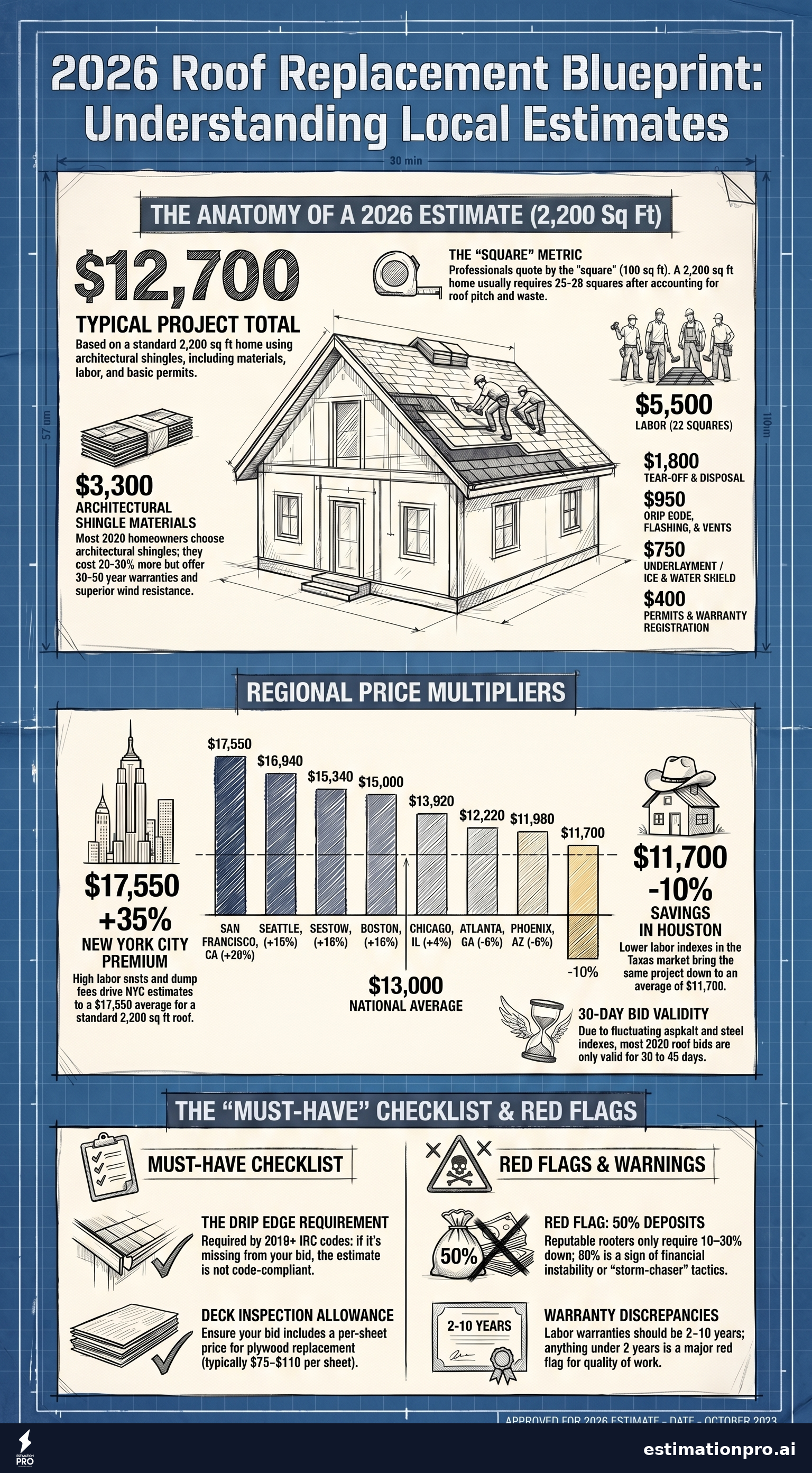 roof estimates near me cost breakdown infographic